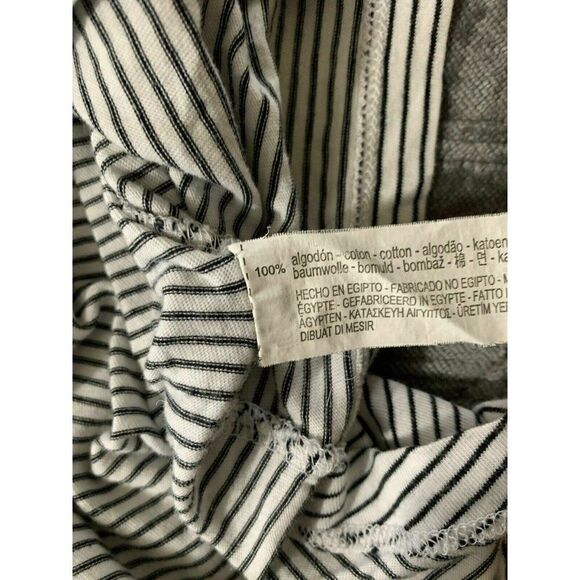 Zara Wb Collection Womens Black Striped Short Sleeve Crew Neck Top T Shirt Small - Picture 7 of 7